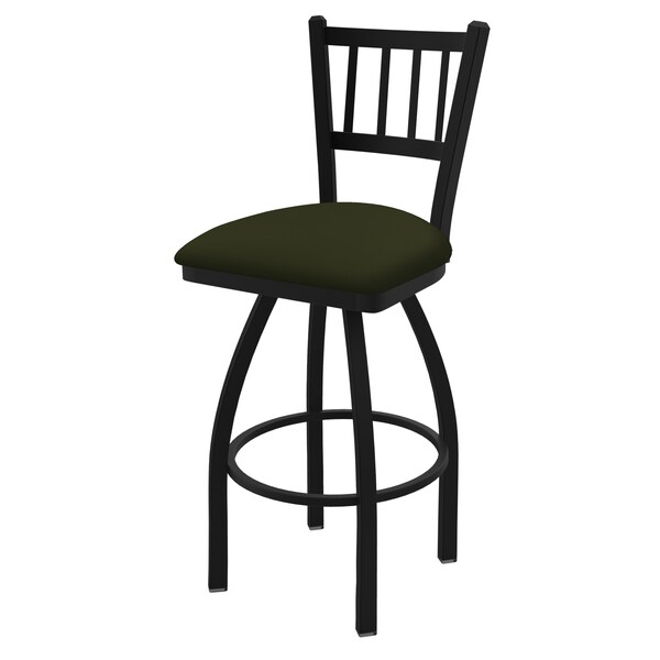 25" Swivel Counter Stool, Black Wrinkle, Canter Pine Seat